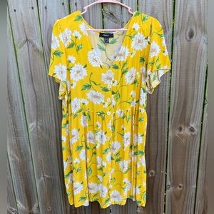 Forever 21+ Yellow Dress with White Flowers